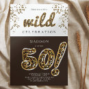 Search for leopard 50th birthday invitations Modern