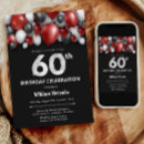 Search for black and silver 60th invitations Milestone
