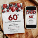 Search for red 60th birthday invitations Silver
