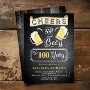 Search for beer and bbq birthday invitations Chalkboard