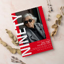 Search for red 90th birthday invitations Modern