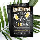 Search for beer birthday invitations Chalkboard