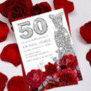 Search for red and silver birthday invitations Flowers