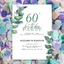 Search for 60th anniversary party invitations Greenery