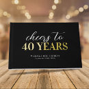 Search for 60th anniversary guest books Black and gold