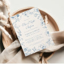 Search for dusty blue floral rehearsal dinner invitations Calligraphy