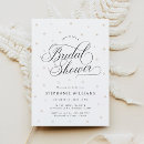 Search for black and white bridal shower invitations Script typography