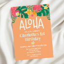 Recherche de aloha anniversaire invitations Tropical