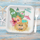 Recherche de hibiscus paper assiettes Été