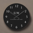 Search for minimalist black and white clocks Modern
