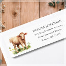 Search for baby farm animals return address labels Cow