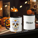 Search for blue sugar skulls mugs Halloween