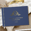 Search for navy blue wedding guest books Elegant