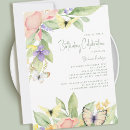 Search for peach butterfly birthday invitations Elegant