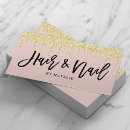 Search for pink and gold nail business cards Makeup artist