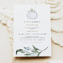 Search for white pumpkin baby shower invitations A little pumpkin