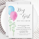 Search for botanical greenery gender reveal invitations Eucalyptus