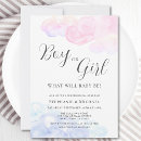 Recherche de watercolor gender reveal invitations Élégant