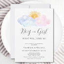 Search for cloud gender reveal invitations Watercolor