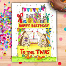 Search for funny twins birthday cards Cute