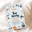 Search for two spooky birthday invitations Blue