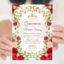 Search for red dress invitations Mis quince