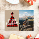 Search for buffalo plaid christmas cards Red and black