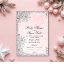 Search for holiday baby shower invitations Snowflakes