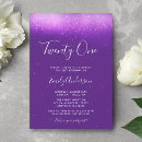 Search for purple 21st birthday invitations Chic
