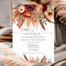 Search for fall in love shower invitations Pampas grass