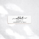 Search for brush script return address labels Stylish