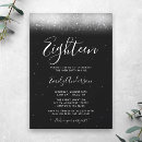 Search for black and white 18th birthday invitations Eighteen