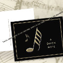 Search for musical notes postcards Gold