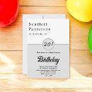 Search for black and grey birthday invitations Simple