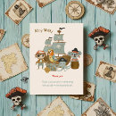 Search for treasure map cards Skull and crossbones