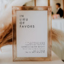 Search for in lieu of favours sign wedding signs Black and white