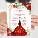 Recherche de red 16ans anniversaire invitations Quinceanera