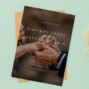 Search for nontraditional wedding invitations Black and white
