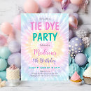 Search for tie dye birthday invitations Hippie