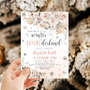 Search for pink and gold winter onederland invitations Watercolor