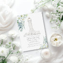 Search for branches bridal shower invitations Soft pastel sage branches