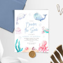Recherche de sea birthday invitations Animal marin 1er anniversaire
