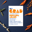 Search for orange and blue graduation invitations Typography