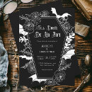 Search for spooky wedding invitations Black white