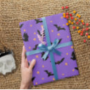 Search for flying bats wrapping paper Spooky