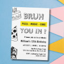 Search for funny teen invitations Boy