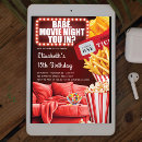 Search for girls movie night invitations For her