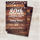 Search for rustic surprise party invitations String lights
