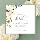 Search for green and white bridal shower invitations For her