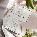 Search for black white bridal tea invitations Typography